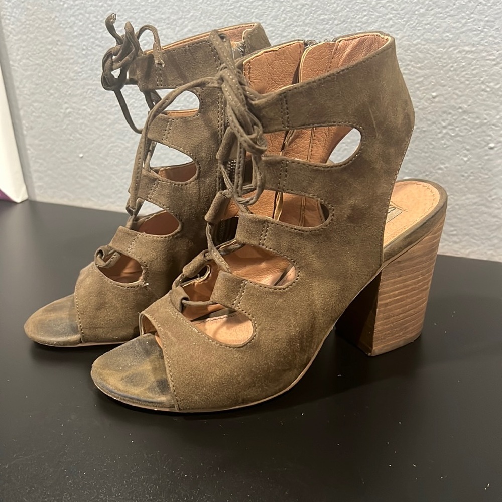 Olive green heels